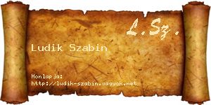 Ludik Szabin névjegykártya